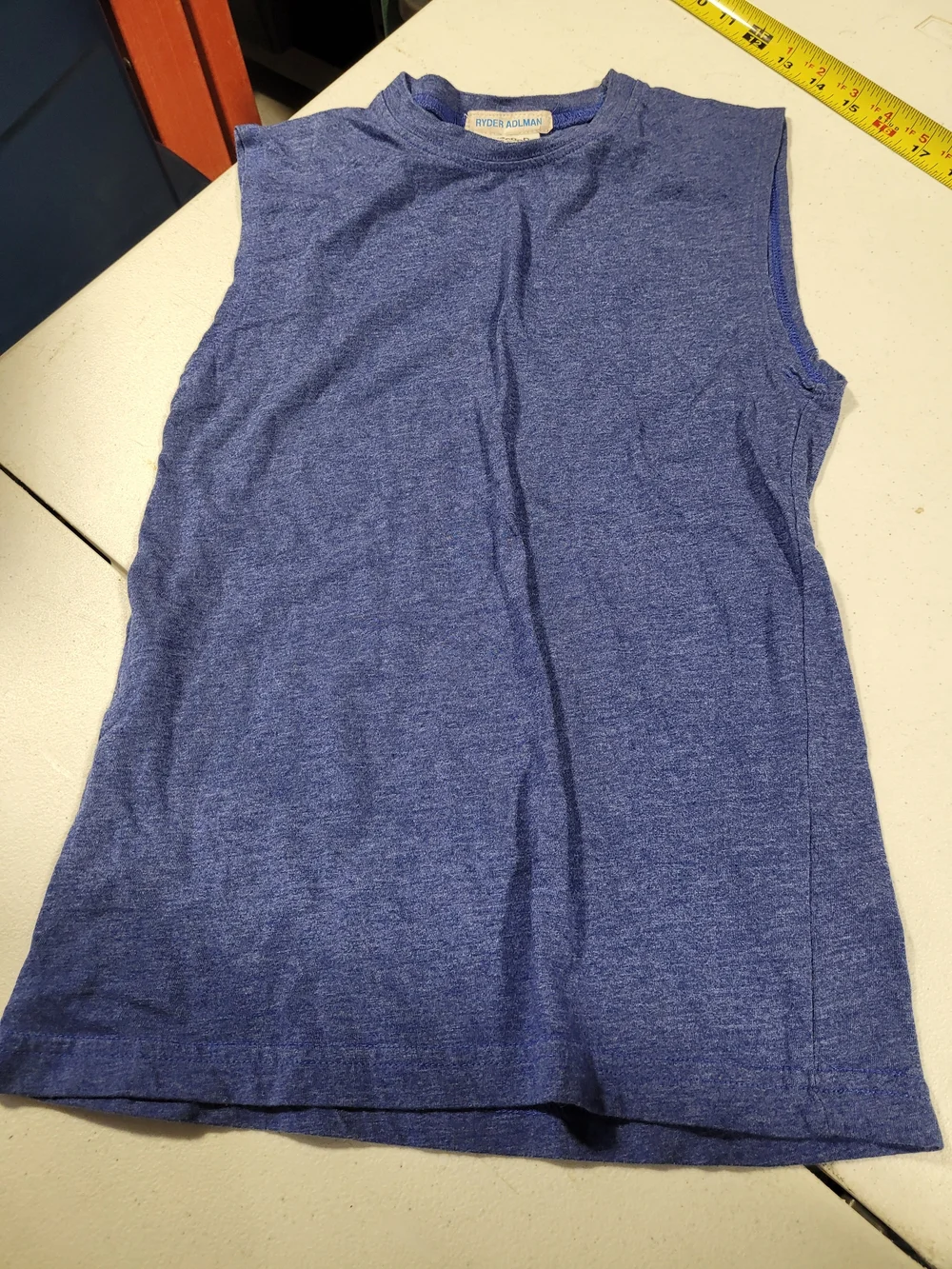 Boys' Heathered Blue Muscle Tee
